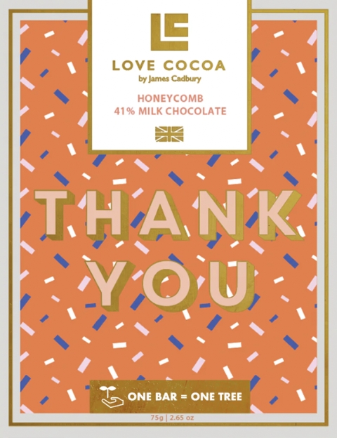 Love Cocoa Thank You Chocolate Tablet Bar